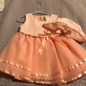 Vintage 18 month dress with matching hat